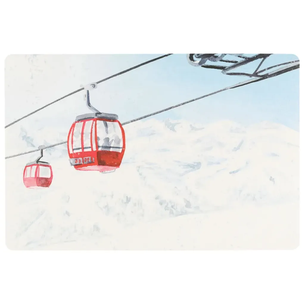 Fabrique de Styles Set de table en vinyle blanc et rouge 45x30cm - Montagne* Sets De Table