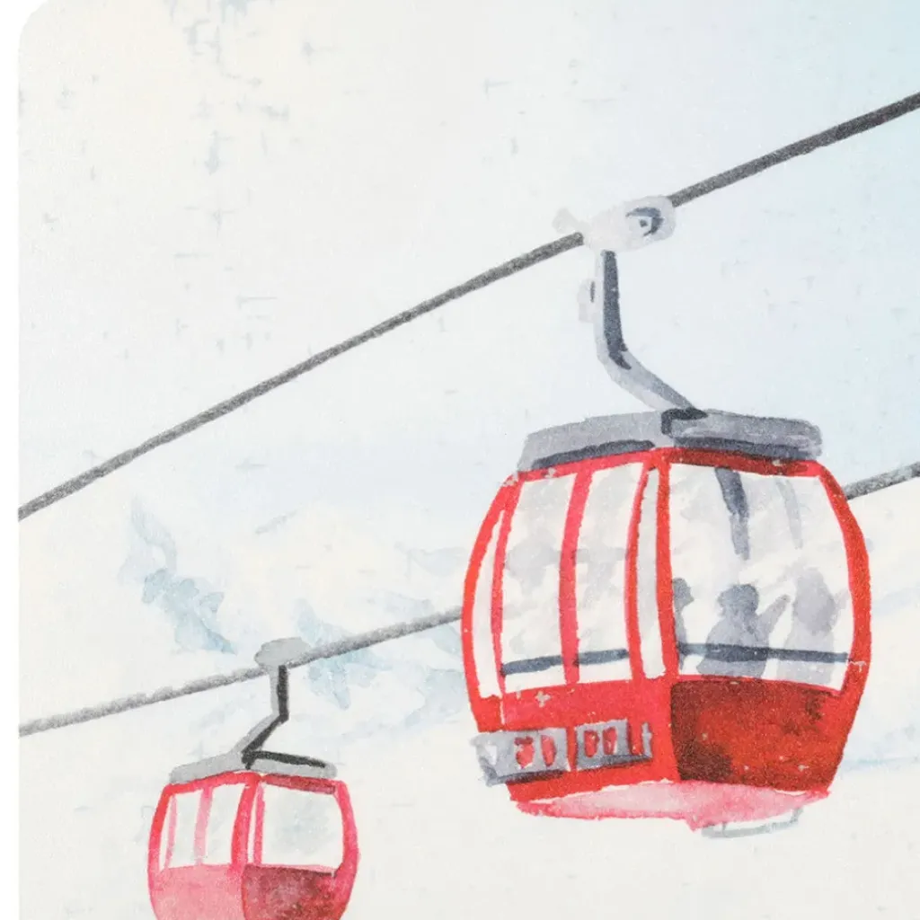 Fabrique de Styles Set de table en vinyle blanc et rouge 45x30cm - Montagne* Sets De Table