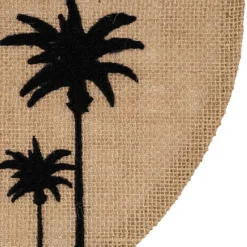 Fabrique de Styles Set de table rond en jute naturel et noir - palmea* Sets De Table