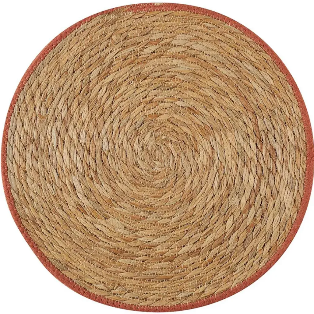 Fabrique de Styles Set de table tressé en jonc de mer liseré terracotta d38cm* Sets De Table