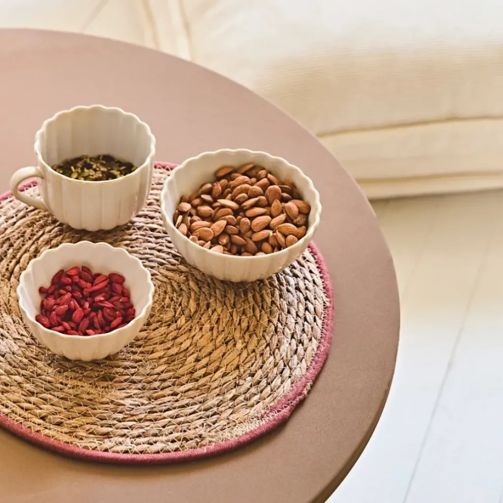 Fabrique de Styles Set de table tressé en jonc de mer liseré terracotta d38cm* Sets De Table
