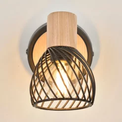 Fabrique de Styles Spot 1 lumière en métal h13cm mat noir - kento* Appliques