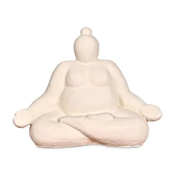 Fabrique de Styles Statue Femme Méditation en Ciment écru H16cm* Petits Objets Déco