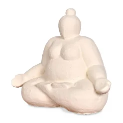 Fabrique de Styles Statue Femme Méditation en Ciment écru H16cm* Petits Objets Déco