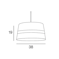 Fabrique de Styles Suspension en coton et velours d38cm - velvet* Suspensions