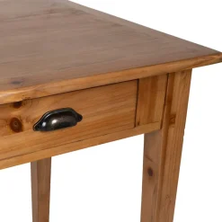 Fabrique de Styles Table à manger 2 tiroirs en sapin et panneau de bois 108x67cm - Terroir* Table De Salle À Manger