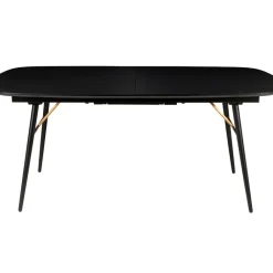 Fabrique de Styles Table à manger avec allonge en placage chêne noir 180x105cm - Verona* Table De Salle À Manger