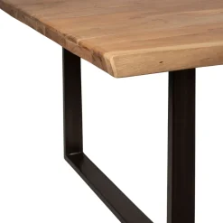 Fabrique de Styles Table à manger en acacia massif et pieds en fer noir 200x100cm - Factory* Table De Salle À Manger