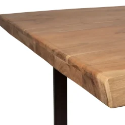 Fabrique de Styles Table à manger en acacia massif et pieds en fer noir 200x100cm - Factory* Table De Salle À Manger