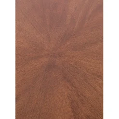 Fabrique de Styles Table à manger ronde en noyer plaqué et métal doré d91cm - Denise* Table De Salle À Manger