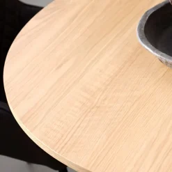 Fabrique de Styles Table à manger ronde en placage chêne d120cm - nola* Table De Salle À Manger