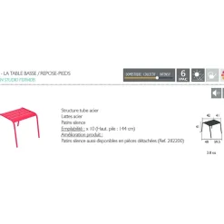 Fabrique de Styles Table basse d'extérieur en acier - Monceau*Enfant Tables Basses, Guéridons|Jardin