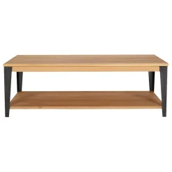 Fabrique de Styles Table basse en chêne massif et pieds acier L120cm - Manny* Table Basses