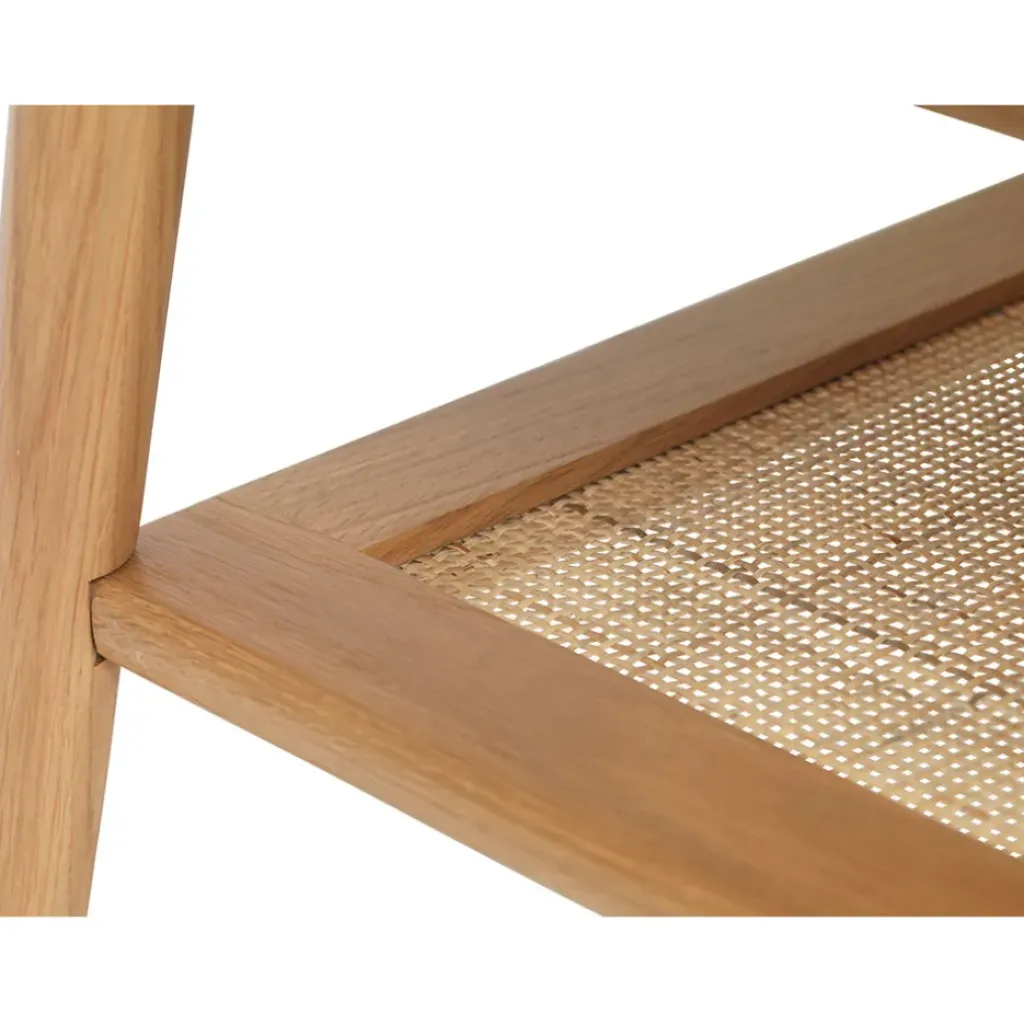 Fabrique de Styles Table basse en placage chêne et cannage l120cm - barrali* Table Basses