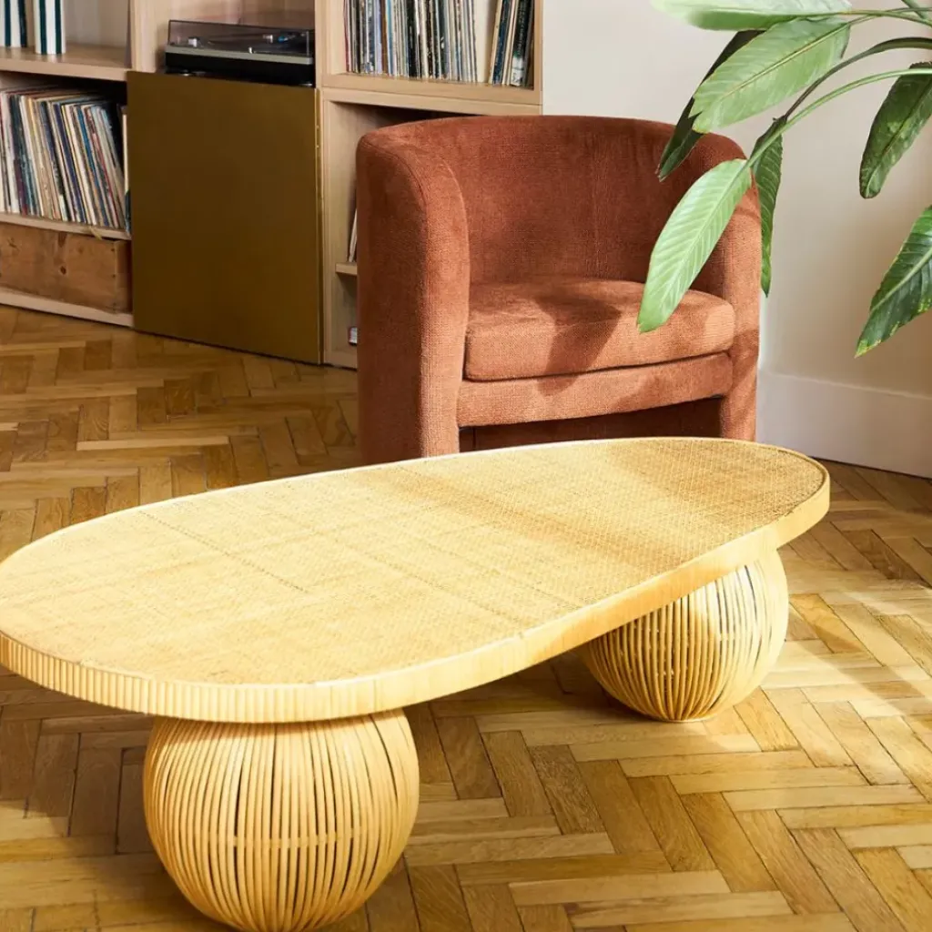 Fabrique de Styles Table basse en rotin et bambou 119x66cm - Tamba* Table Basses