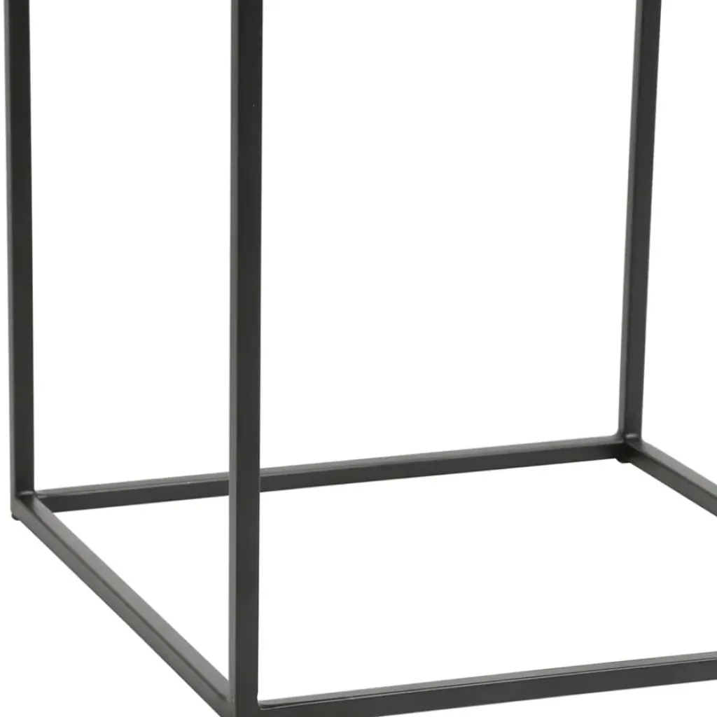 Fabrique de Styles Table basse gigogne carrée (lot de 2) en aluminium et fer doré - Felia* Table Basses