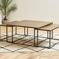 Fabrique de Styles Table basse gigogne (lot de 3) en fer - Félia* Table Basses