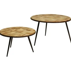 Fabrique de Styles Table basse gigogne ronde (lot de 2) en teck - Wally* Table Basses