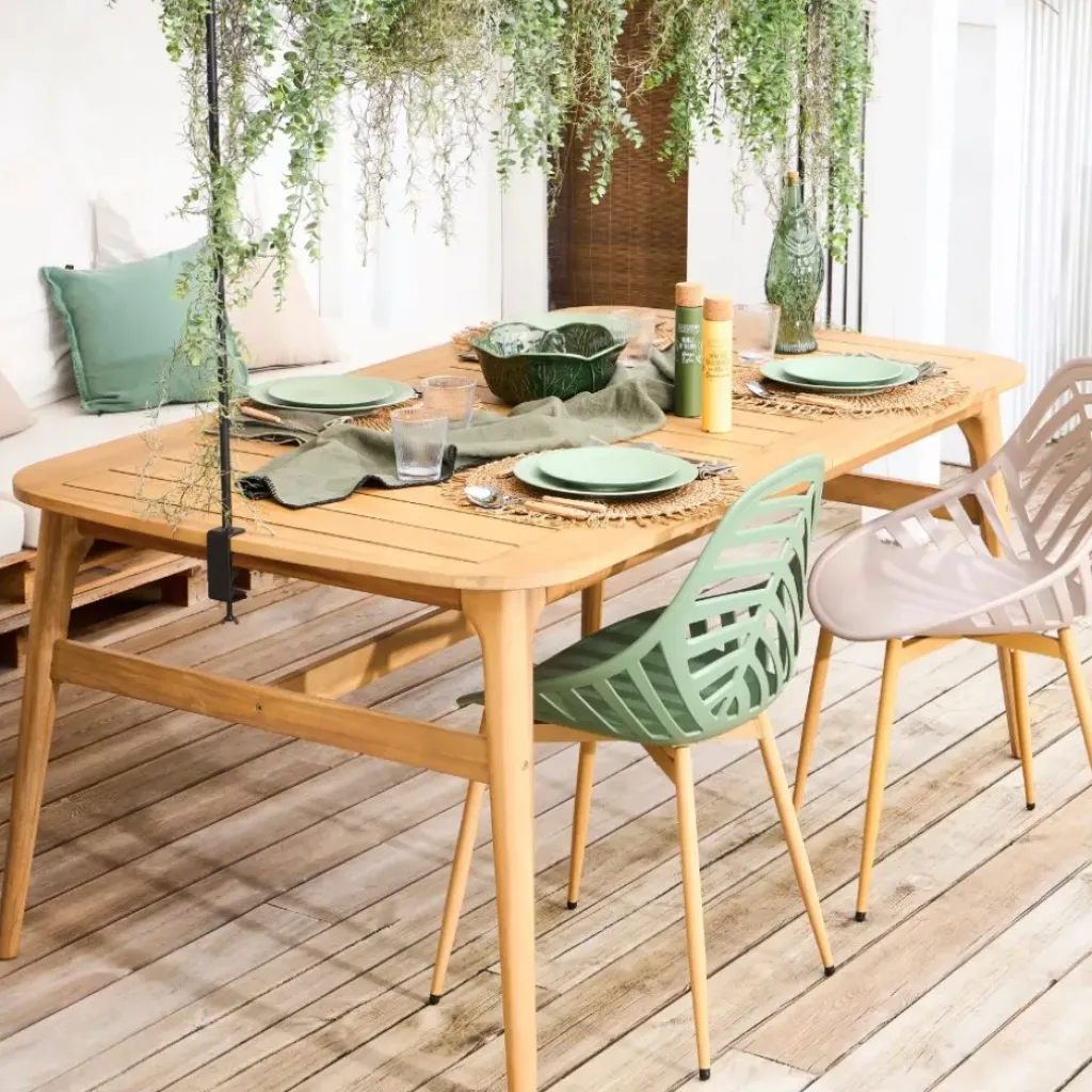 Fabrique de Styles Table de jardin extensible en acacia 180(+40cm)x100cm - Cavalo*Enfant Tables De Jardin|Jardin