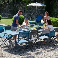Fabrique de Styles Table de jardin pliante en acier - Bistro*Enfant Tables De Jardin|Jardin