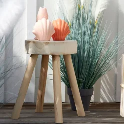 Fabrique de Styles Table d'appoint ronde en paulownia - Boende* Bouts De Canapé Et Tables D'appoint