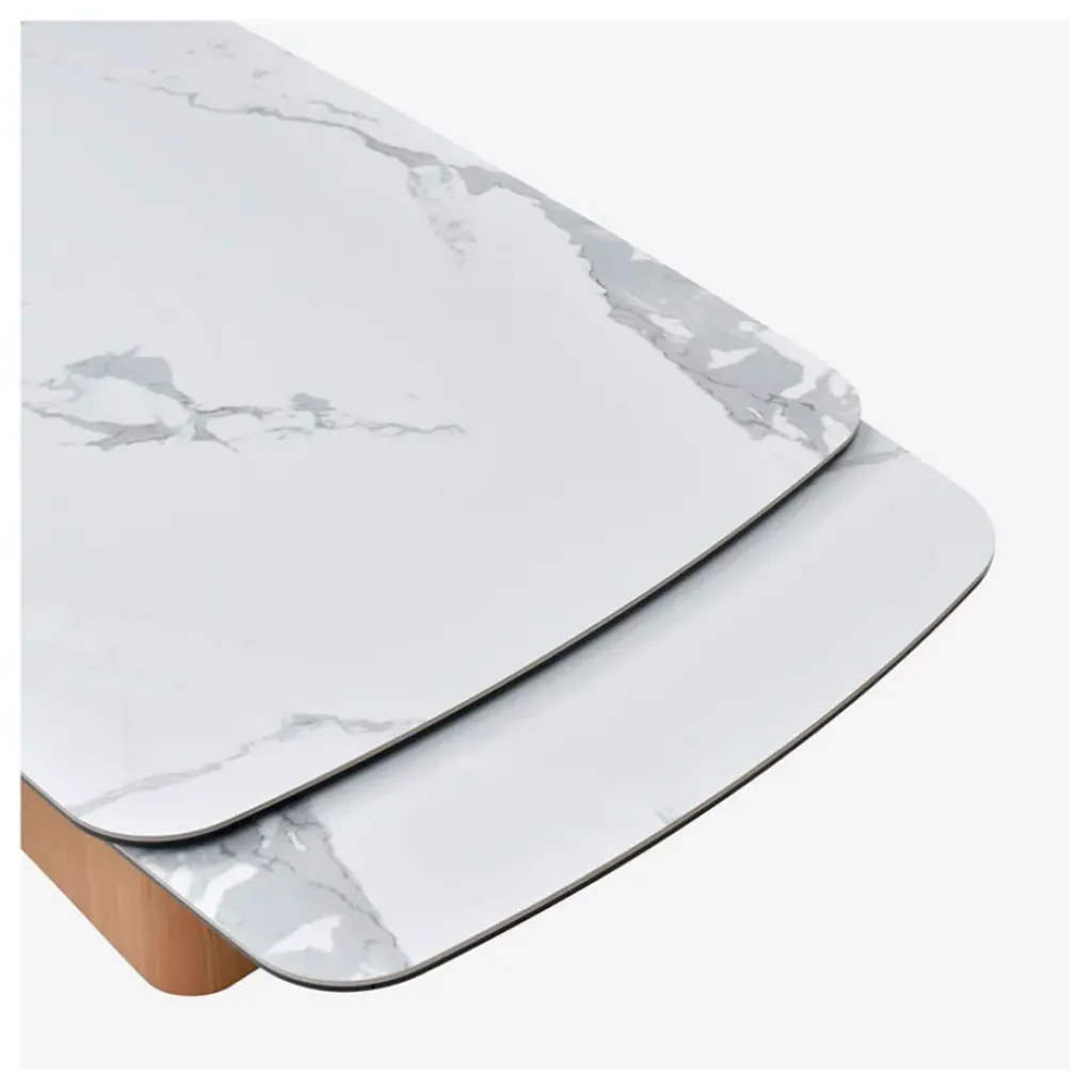 Fabrique de Styles Table extensible en verre et céramique l180-260cm - Linka* Table De Salle À Manger