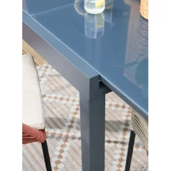 Fabrique de Styles Table jardin extensible en métal 80-160x80cm - Haria*Enfant Tables De Jardin|Jardin