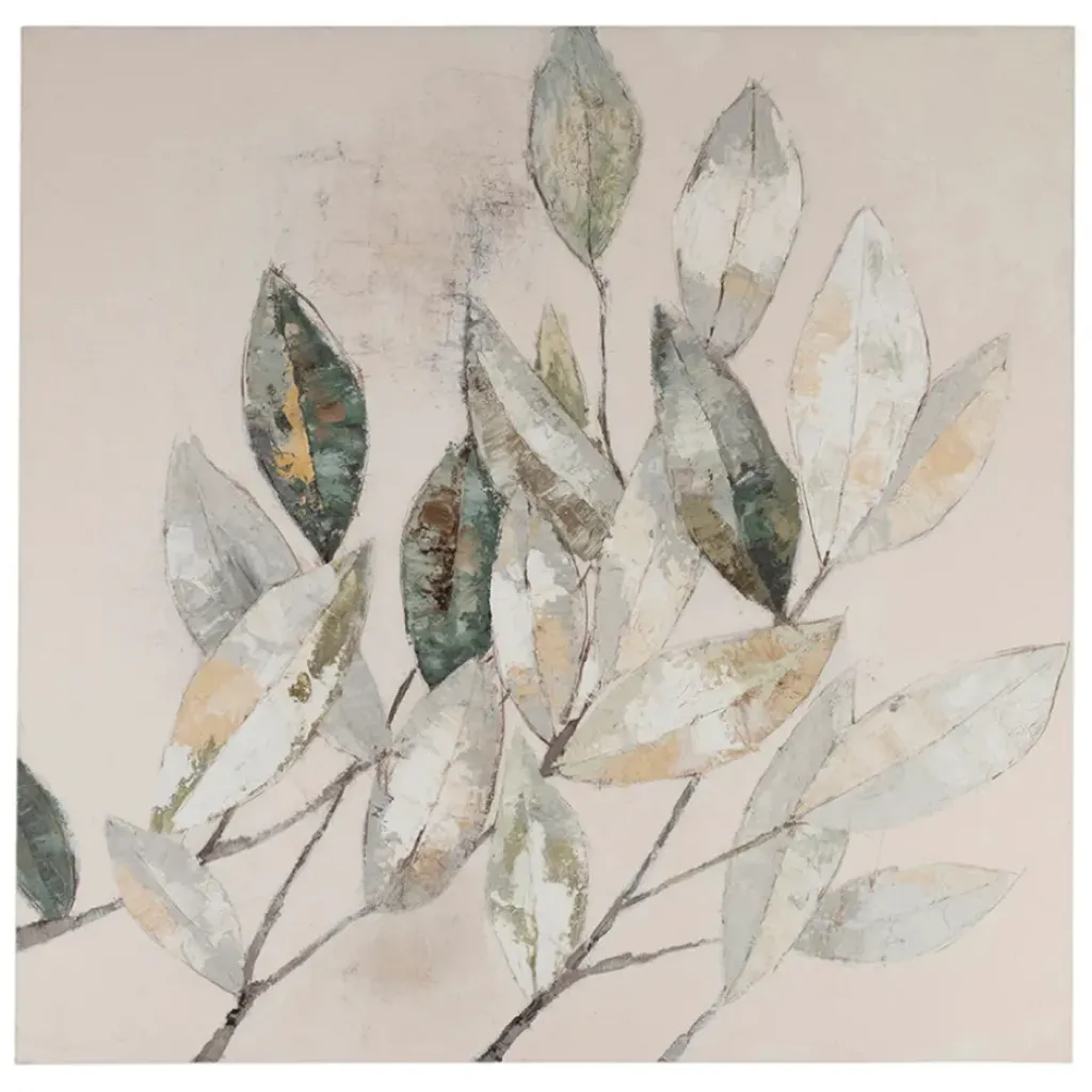 Fabrique de Styles Tableau Neflier en toile gris et 100x100cm* Tableaux Et Toiles