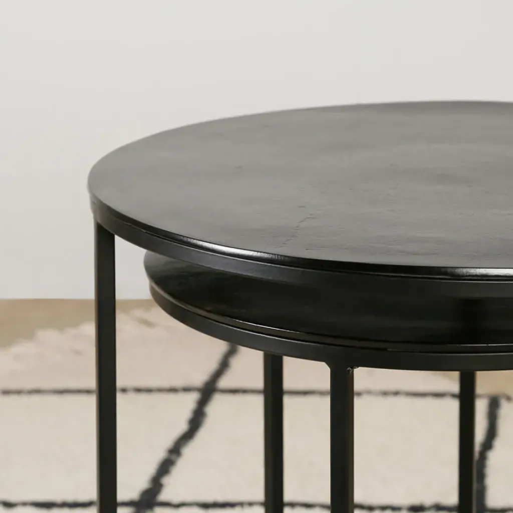 Fabrique de Styles Tables d'appoint gigogne (x2) en fer - Felia* Bouts De Canapé Et Tables D'appoint
