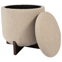 Fabrique de Styles Tabouret coffre en tissu et pin - Alpinia* Poufs Et Tabourets
