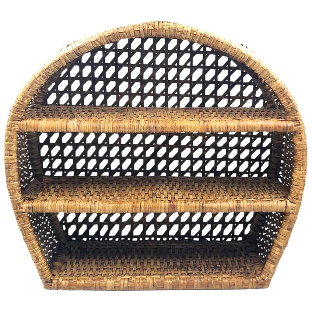 Fabrique de Styles Étagère murale 3 niveaux en rotin h41cm - Ednna* Étagères Murales