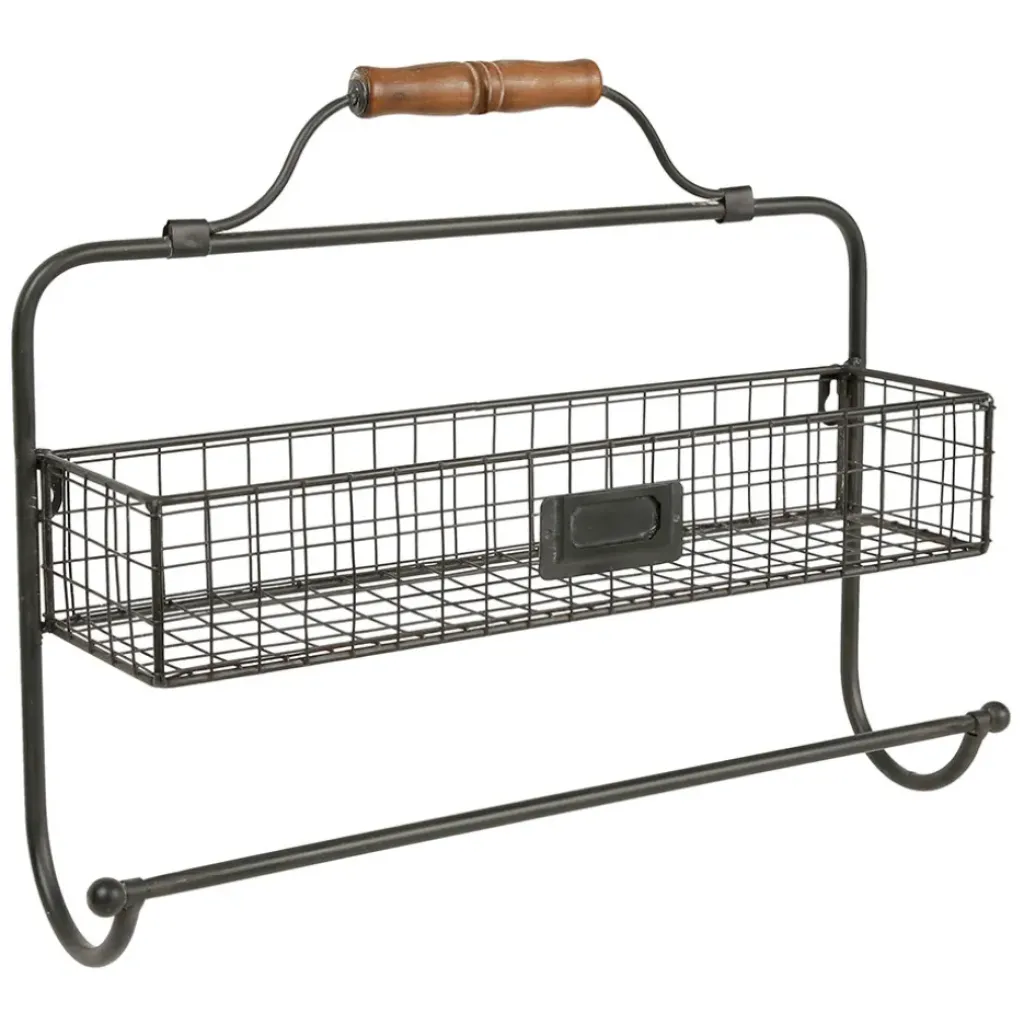 Fabrique de Styles Étagère murale avec dévidoir en fer* Étagères Murales