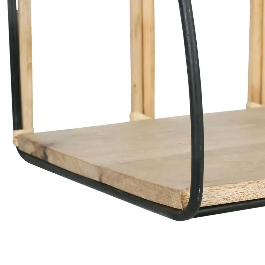 Fabrique de Styles Étagère murale en rotin et fer noir - Monarque* Étagères Murales