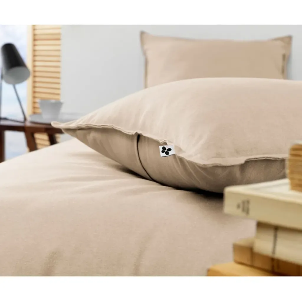 Fabrique de Styles Taie d'oreiller en flanelle sable 63x63cm - Candice* Taies Et Traversins