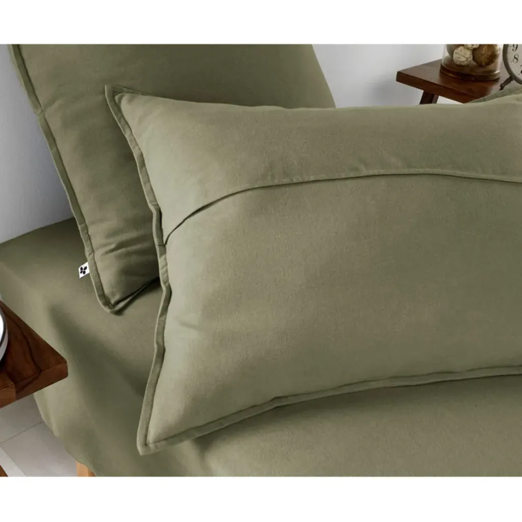 Fabrique de Styles Taie d'oreiller en flanelle romarin 50x70cm - Candice* Taies Et Traversins