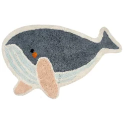 Fabrique de Styles Tapis baleine tufté en coton - Banquise*Enfant Déco