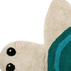 Fabrique de Styles Tapis tortue en coton tufté écru et 92x65cm*Enfant Déco