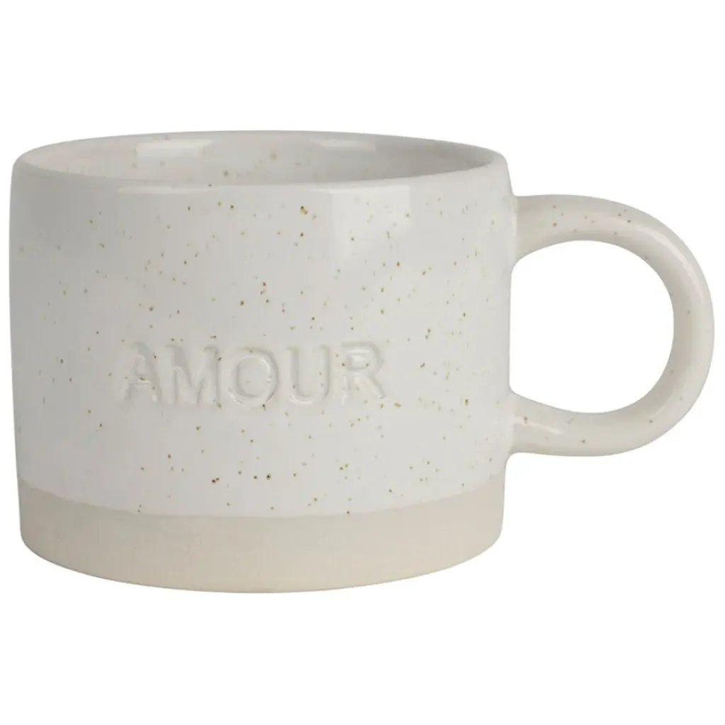 Fabrique de Styles Tasse à thé amour en grès écru moucheté 30cl* Tasses Et Mugs
