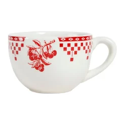 Fabrique de Styles Tasse à thé et sous-tasse en faïence damier - campagne* Tasses Et Mugs