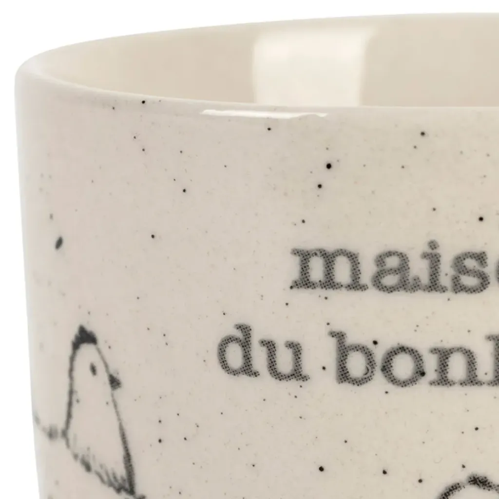 Fabrique de Styles Tasse Bonheur en grès moucheté 15cl - La Ferme* Tasses Et Mugs