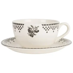 Fabrique de Styles Tasse et sous tasse en faïence 50cl - Damier* Tasses Et Mugs