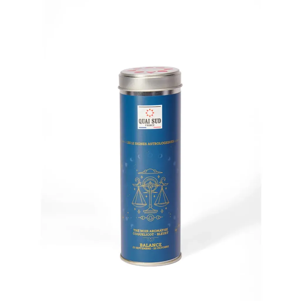 Fabrique de Styles Thé de la balance (thé noir coquelicot-bleuet) boîte ronde 50 g* Cafés, Thés Et Infusions