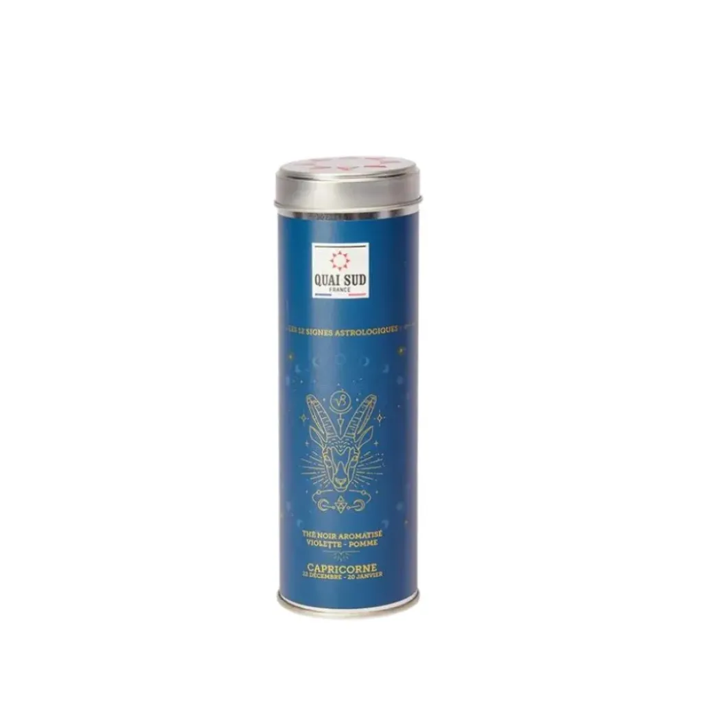 Fabrique de Styles Thé du capricorne (thé noir violette-pomme) boîte ronde 55 g* Cafés, Thés Et Infusions
