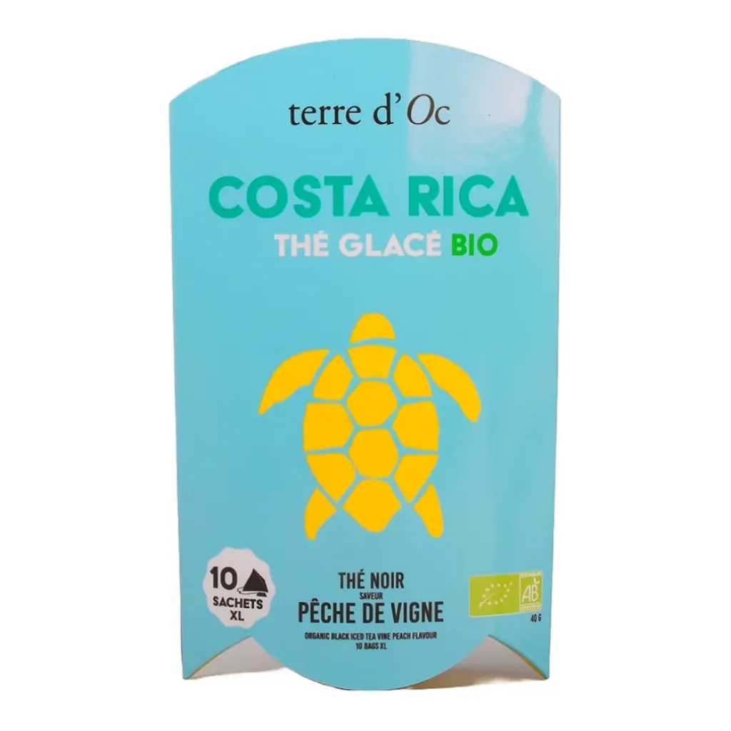 Fabrique de Styles Thé noir glacé bio saveur pêche de vigne costa rica* Cafés, Thés Et Infusions