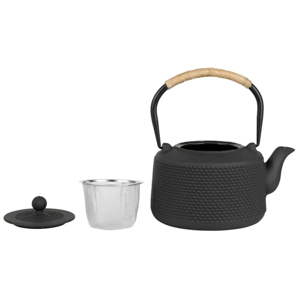 Fabrique de Styles Theiere en fonte avec anse corde - point* Théières Et Cafetières