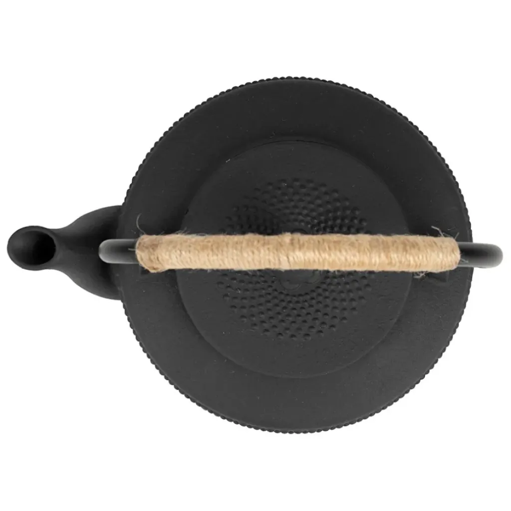 Fabrique de Styles Theiere en fonte avec anse corde - point* Théières Et Cafetières