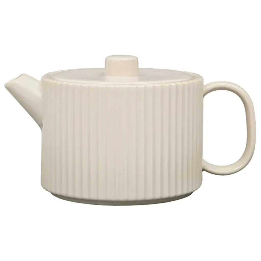 Fabrique de Styles Théière en grès écru et filtre en inox 1l - Sweet Leaves* Théières Et Cafetières