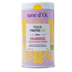 Fabrique de Styles Tisane framboise grenade sureau - pot métal - 70g ab* Cafés, Thés Et Infusions