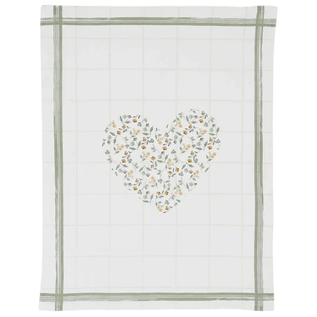 Fabrique de Styles Torchon collect cœur 50x70cm en coton - louise* Torchons, Tabliers Et Maniques