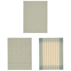 Fabrique de Styles Torchons x3 en coton vichy et rayé 50x70cm - Campagne* Torchons, Tabliers Et Maniques